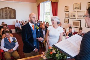 bride and groom wedding ceremony at felixstowe town hall